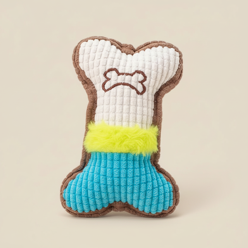 cute plush bone dog toy for puppies