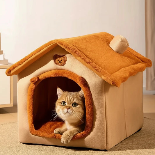 teddy dog warm house bed