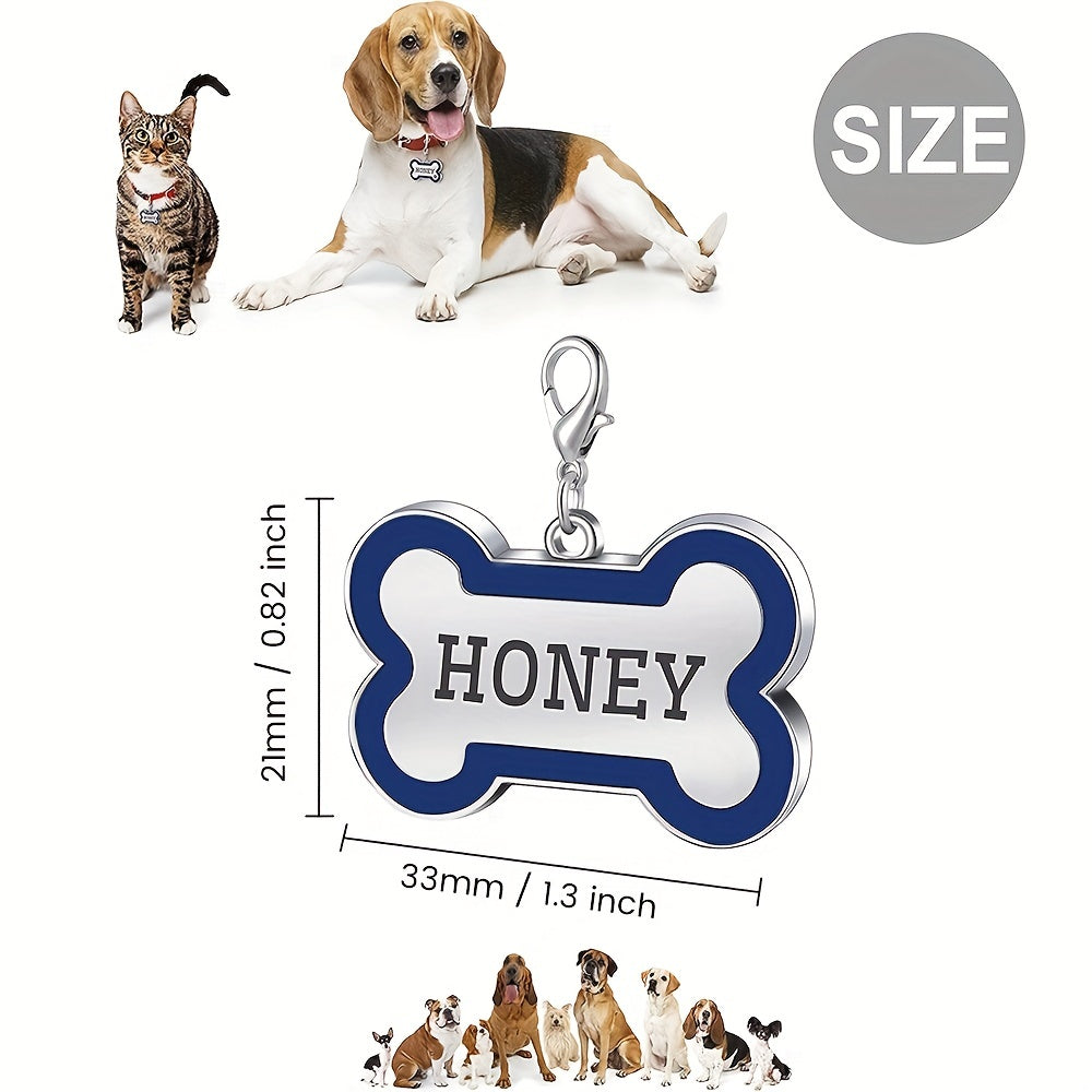 Personalized Bone-Shaped Pet ID Tag