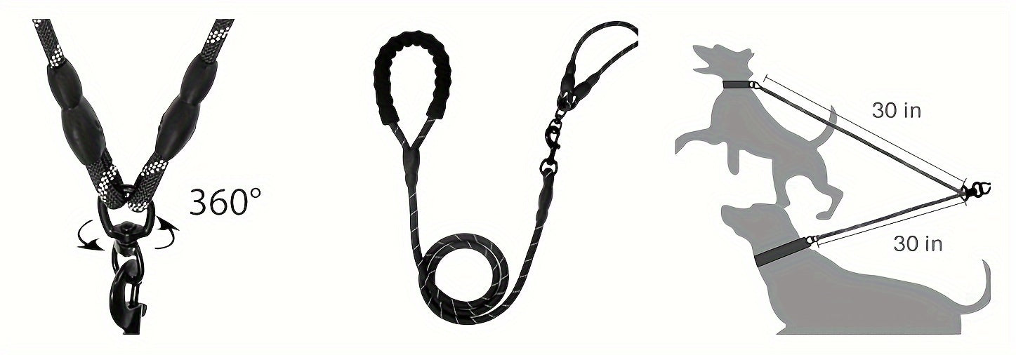 Dual Dog Leash for Walking Two Dogs