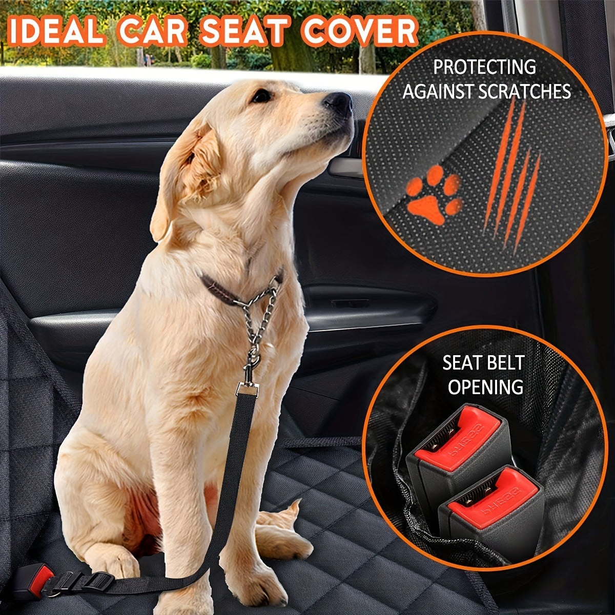 Waterproof Car Seat Cover Hammock for Dogs