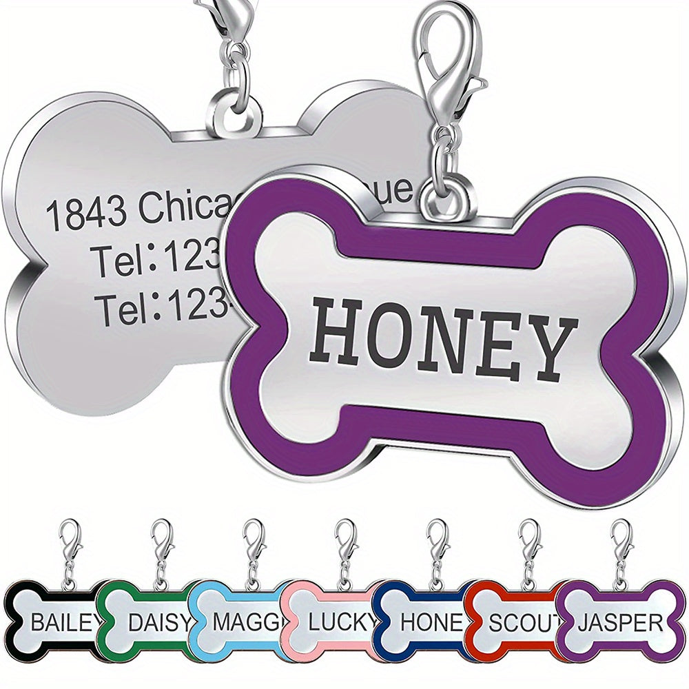 Personalized Bone-Shaped Pet ID Tag
