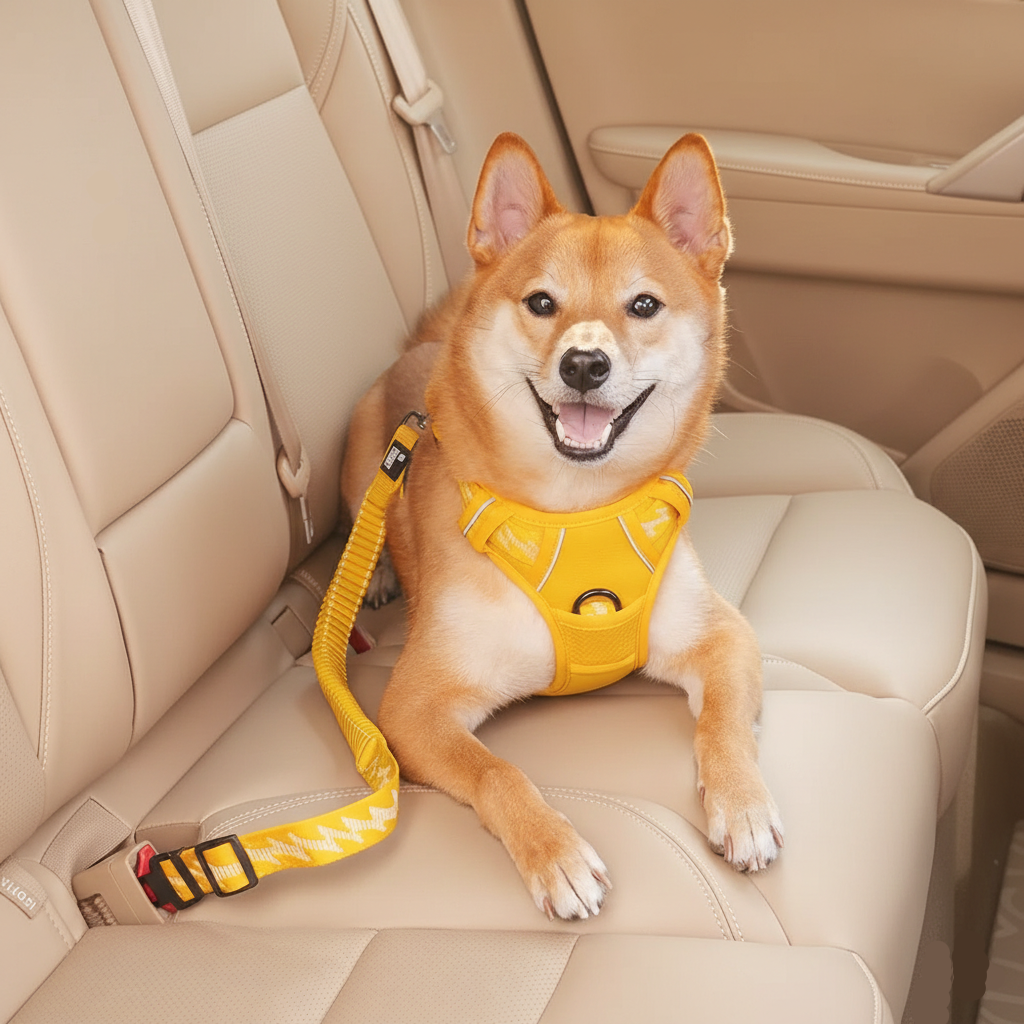 Pet seat belt clip for vehicle travel