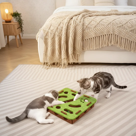 Interactive indoor cat exercise toy