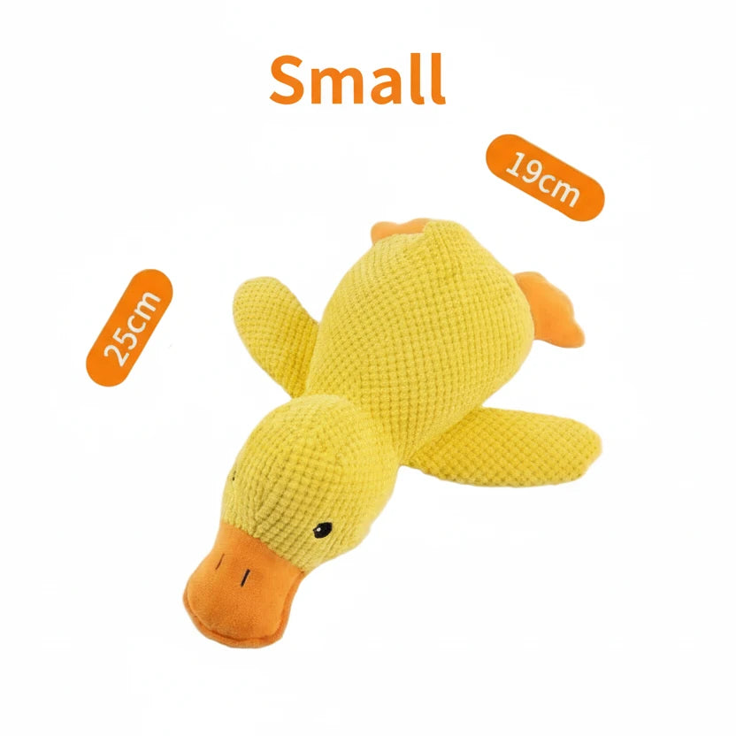 Durable duck dog plush toy for aggressive chewers 