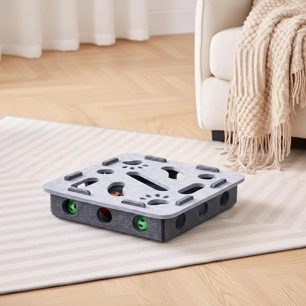 Cat puzzle toy felt box