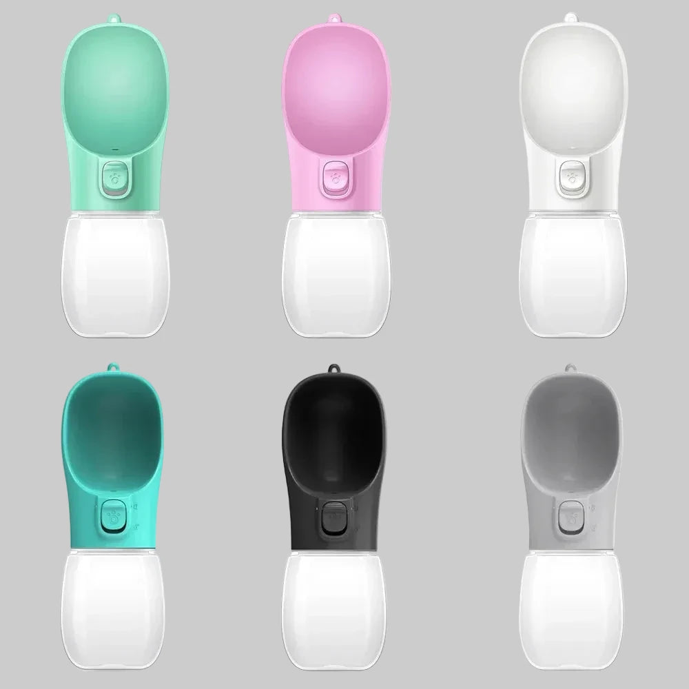 Pet Portable Big Dog Water Bottle for Small Large Dogs Outdoor Hiking Leakproof Puppy Drinking Bowls pink white blue gray black