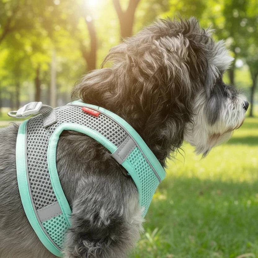 Puppy leash attachment detail