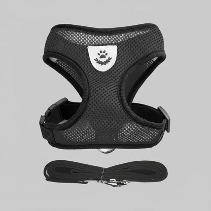 Pet harness leash attachment