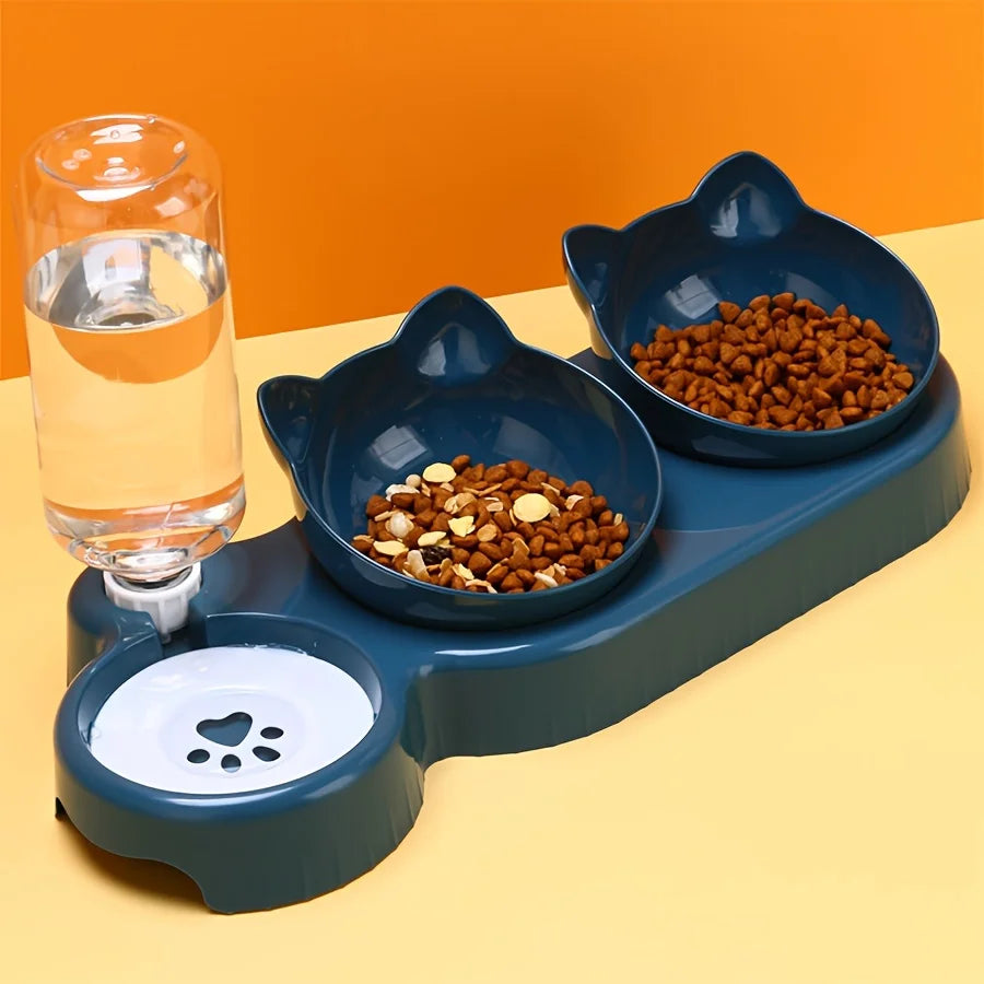 Pet Bowls with Automatic Water Feeder