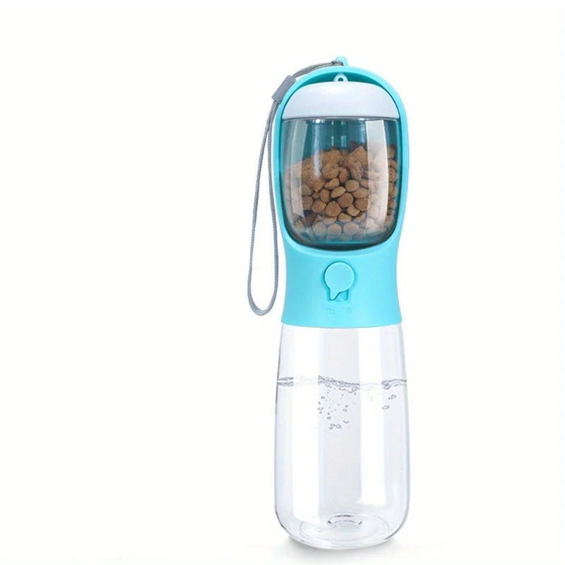 Portable Pet Water Bottle with Food Container