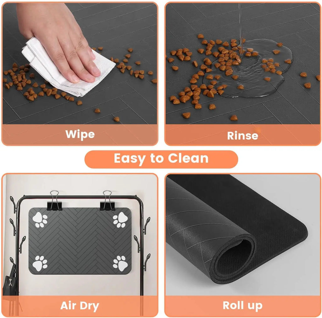 Absorbent Pet Feeding Mat | Non-Slip Food Mat for Pets