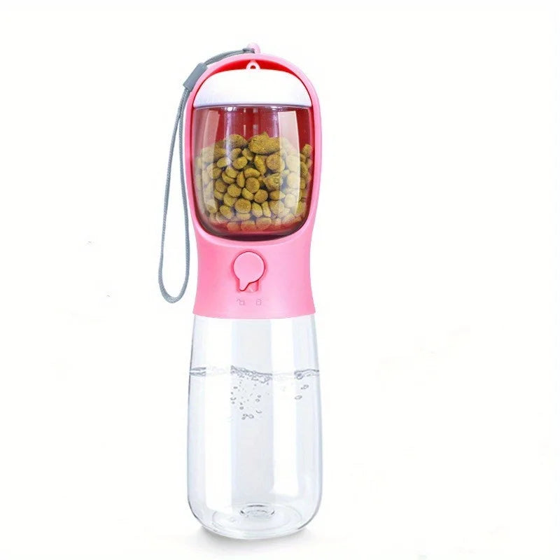 Portable Pet Water Bottle with Food Container