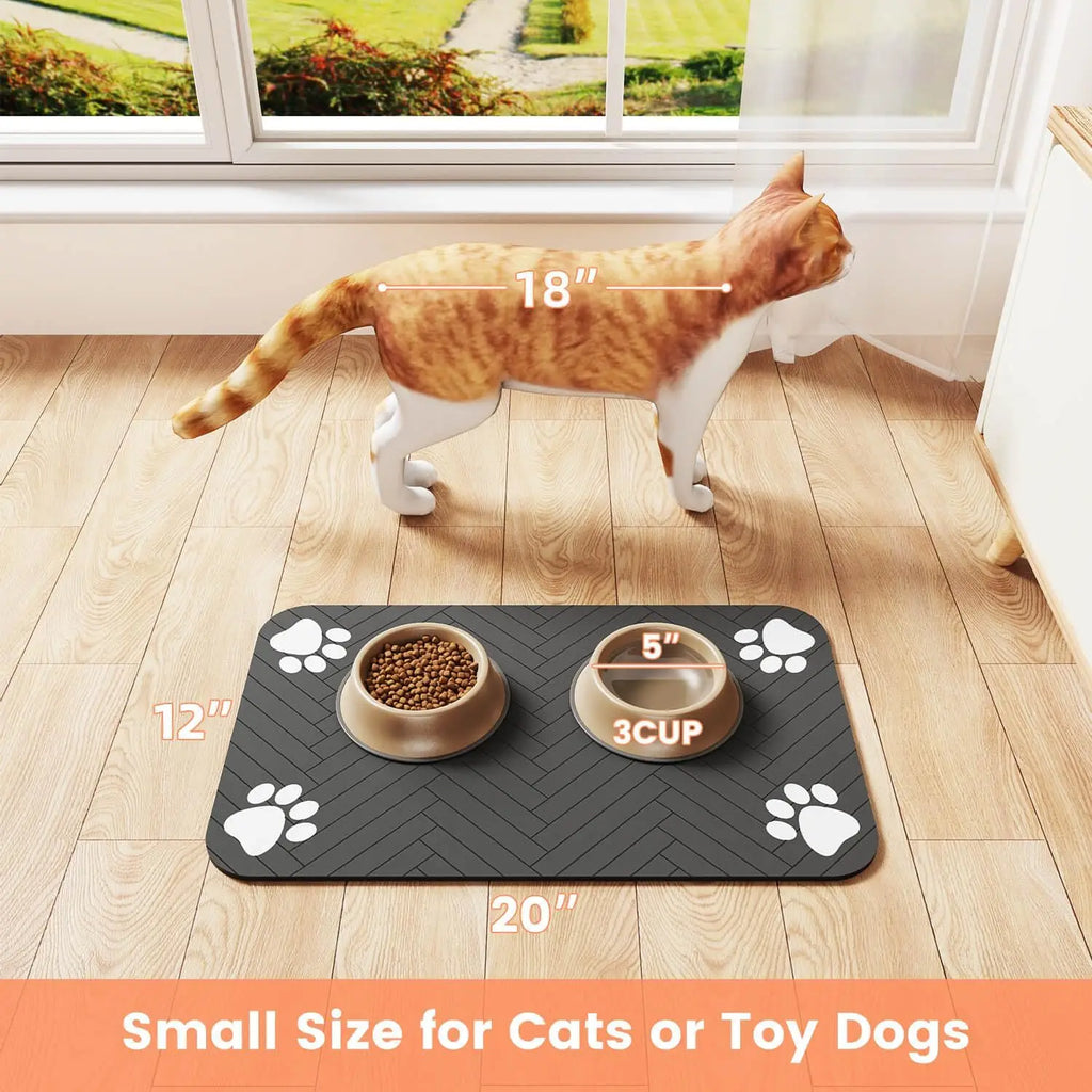 Absorbent Pet Feeding Mat | Non-Slip Food Mat for Pets