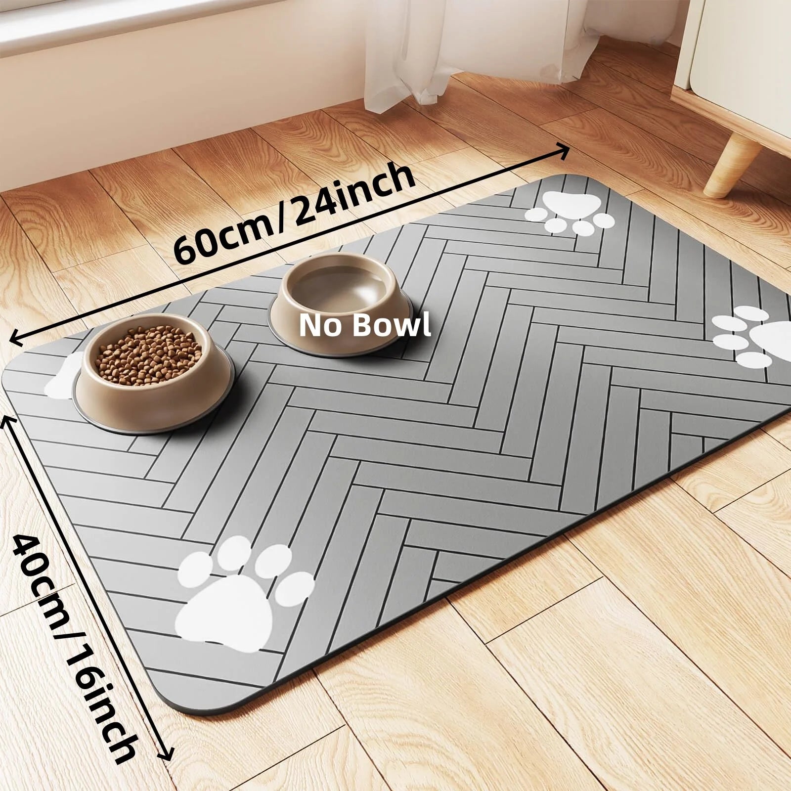 Absorbent Pet Feeding Mat | Non-Slip Food Mat for Pets