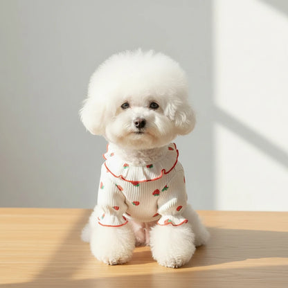 Dog Spring Summer Clothes | Cute Strawberry Breathable Vest
