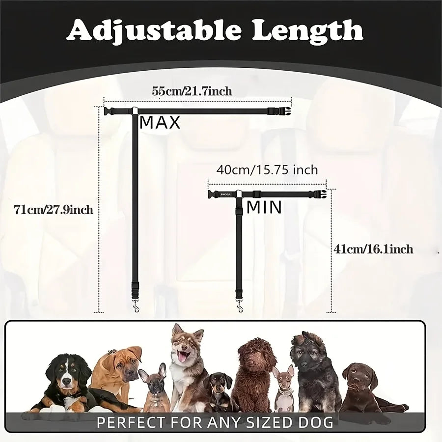 Adjustable Pet Seat Belt for Car Safety