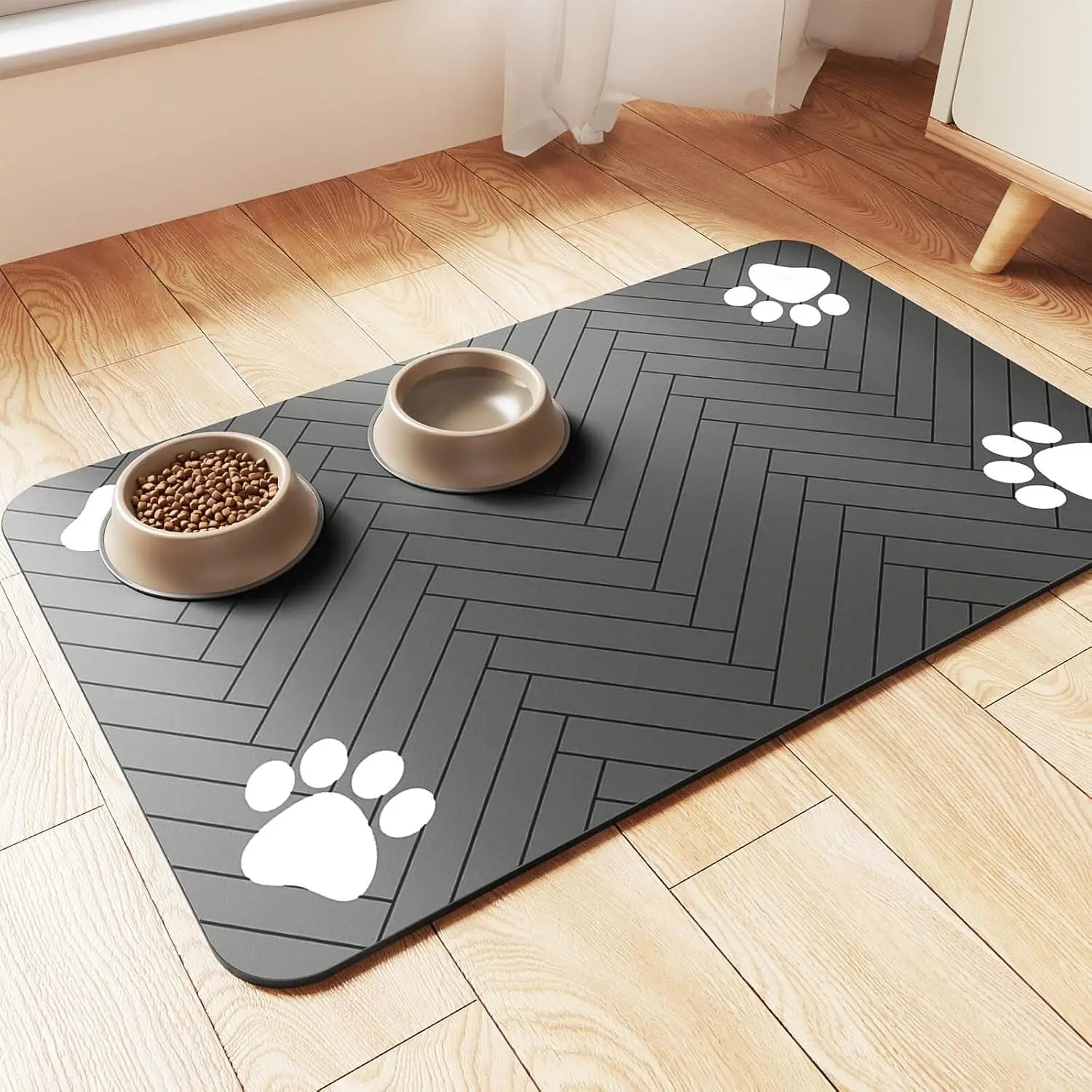 Absorbent Pet Feeding Mat | Non-Slip Food Mat for Pets