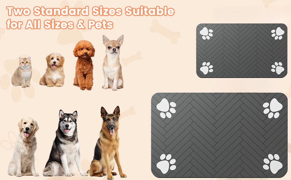 Absorbent Pet Feeding Mat | Non-Slip Food Mat for Pets
