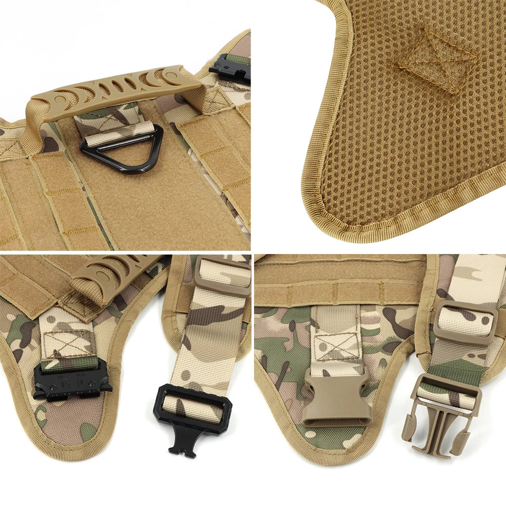 Tactical Dog Vest Collar & Leash Training Set