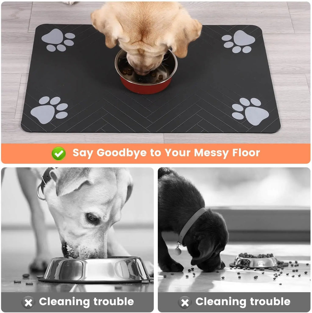 Absorbent Pet Feeding Mat | Non-Slip Food Mat for Pets