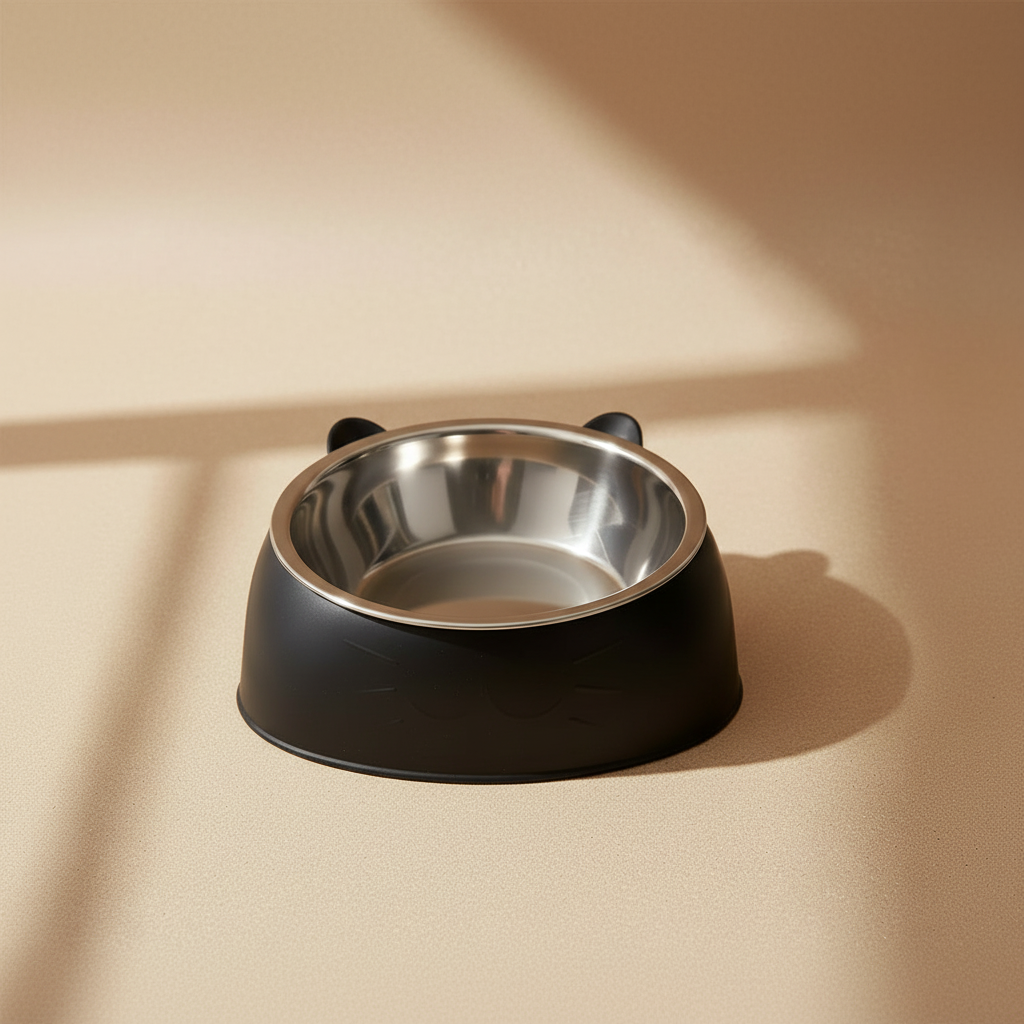 Elevated Cat Bowl Tilted | Comfort Feeding