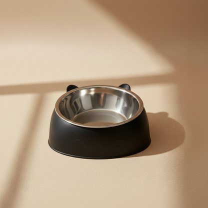 Elevated Cat Bowl Tilted | Comfort Feeding
