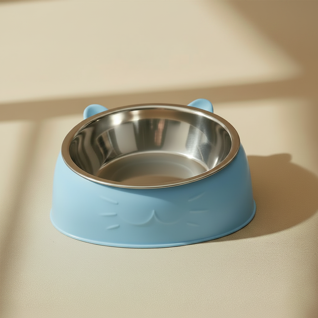 Elevated Cat Bowl Tilted | Comfort Feeding