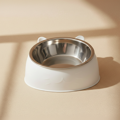 Elevated Cat Bowl Tilted | Comfort Feeding