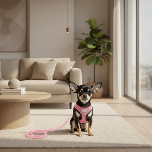 Dog harness with leash set