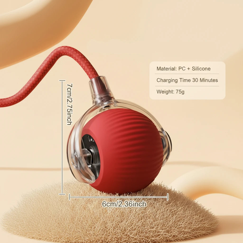 bite resistant smart cat toy ball design