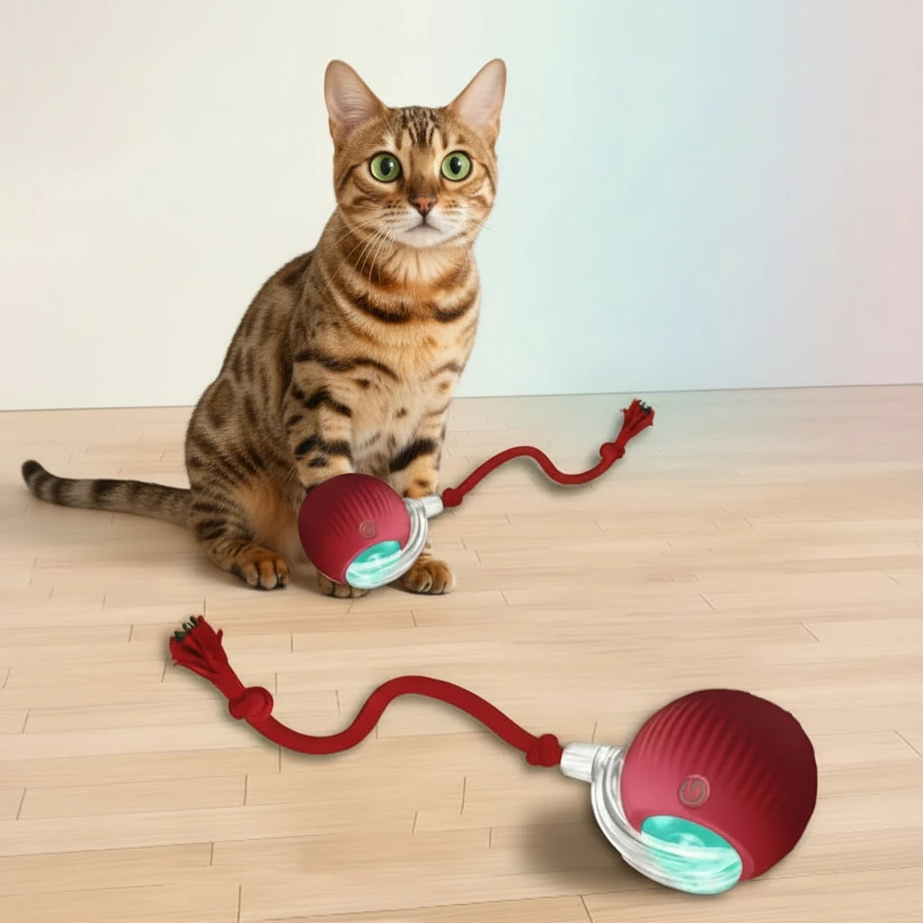 interactive cat toy with intelligent obstacle avoidance