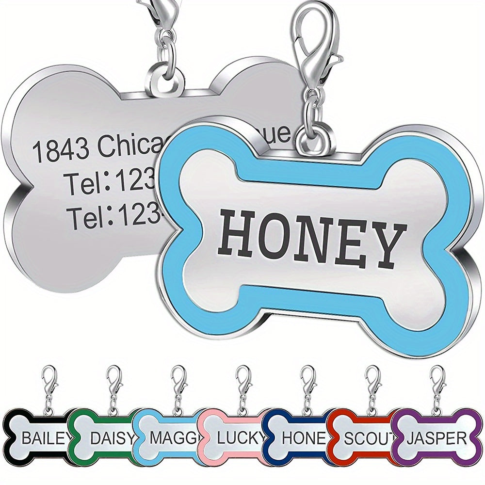 Personalized Bone-Shaped Pet ID Tag