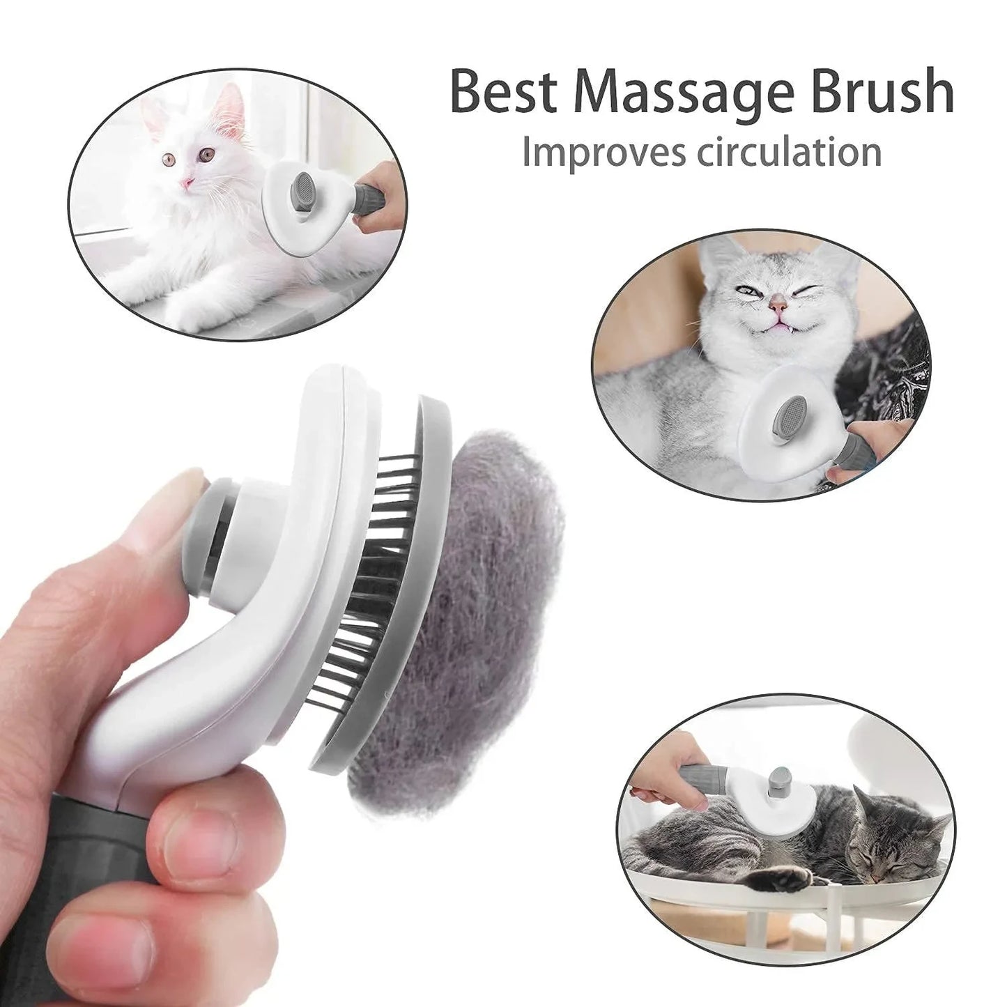self cleaning dog brush deshedding