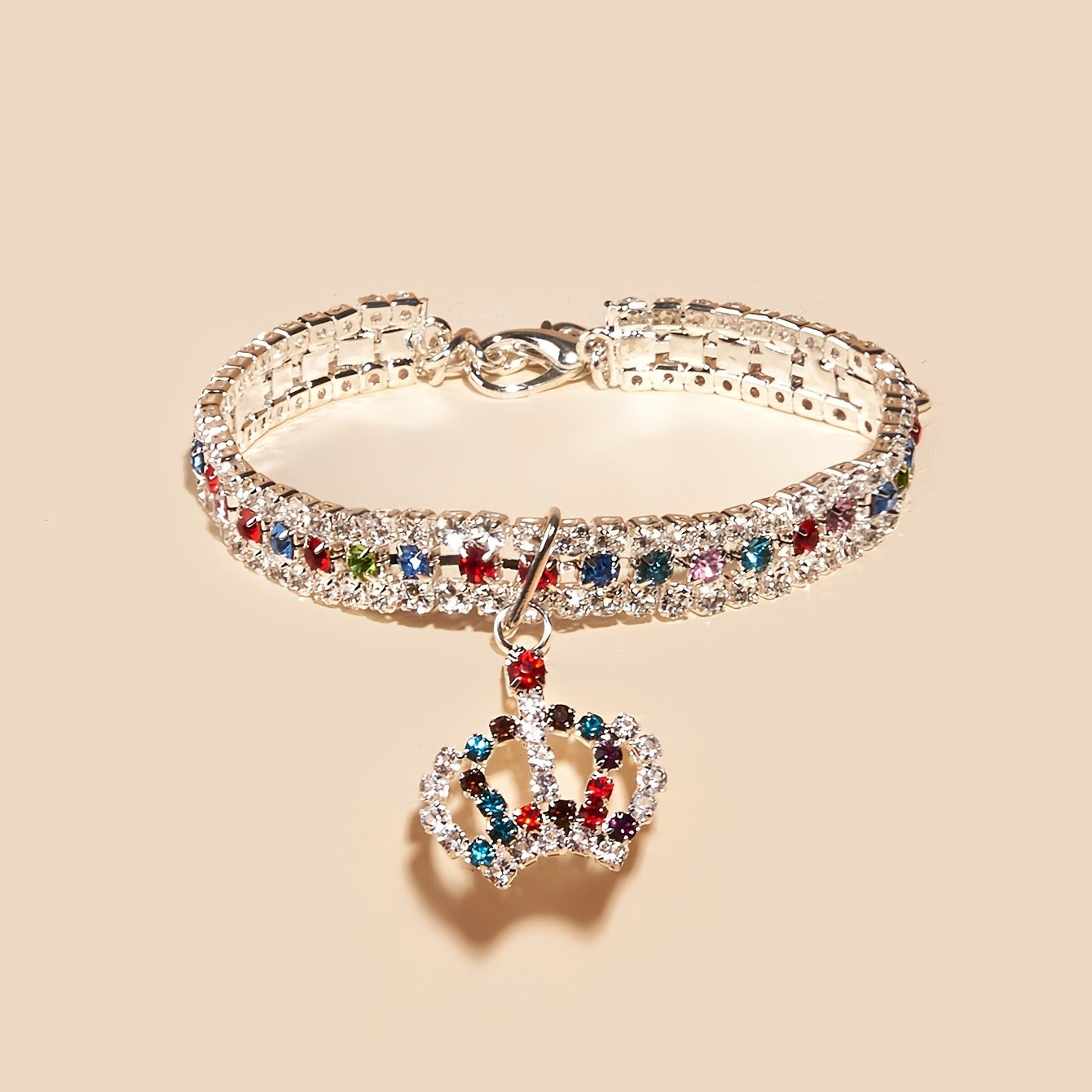 Rhinestone Crown Pet Necklace – Luxury Accessory