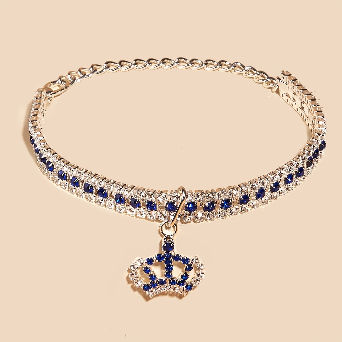 Rhinestone Crown Pet Necklace – Luxury Accessory