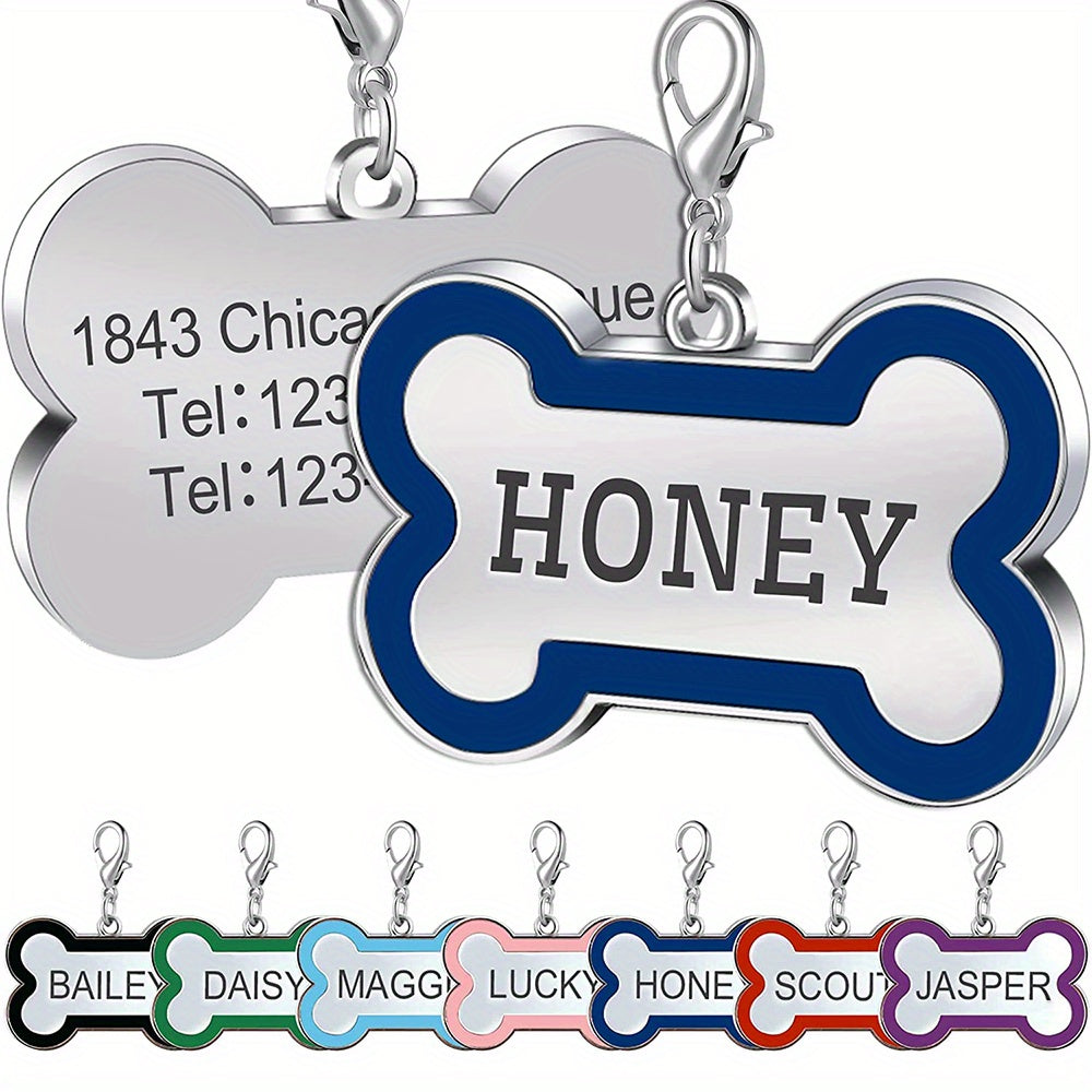Personalized Bone-Shaped Pet ID Tag