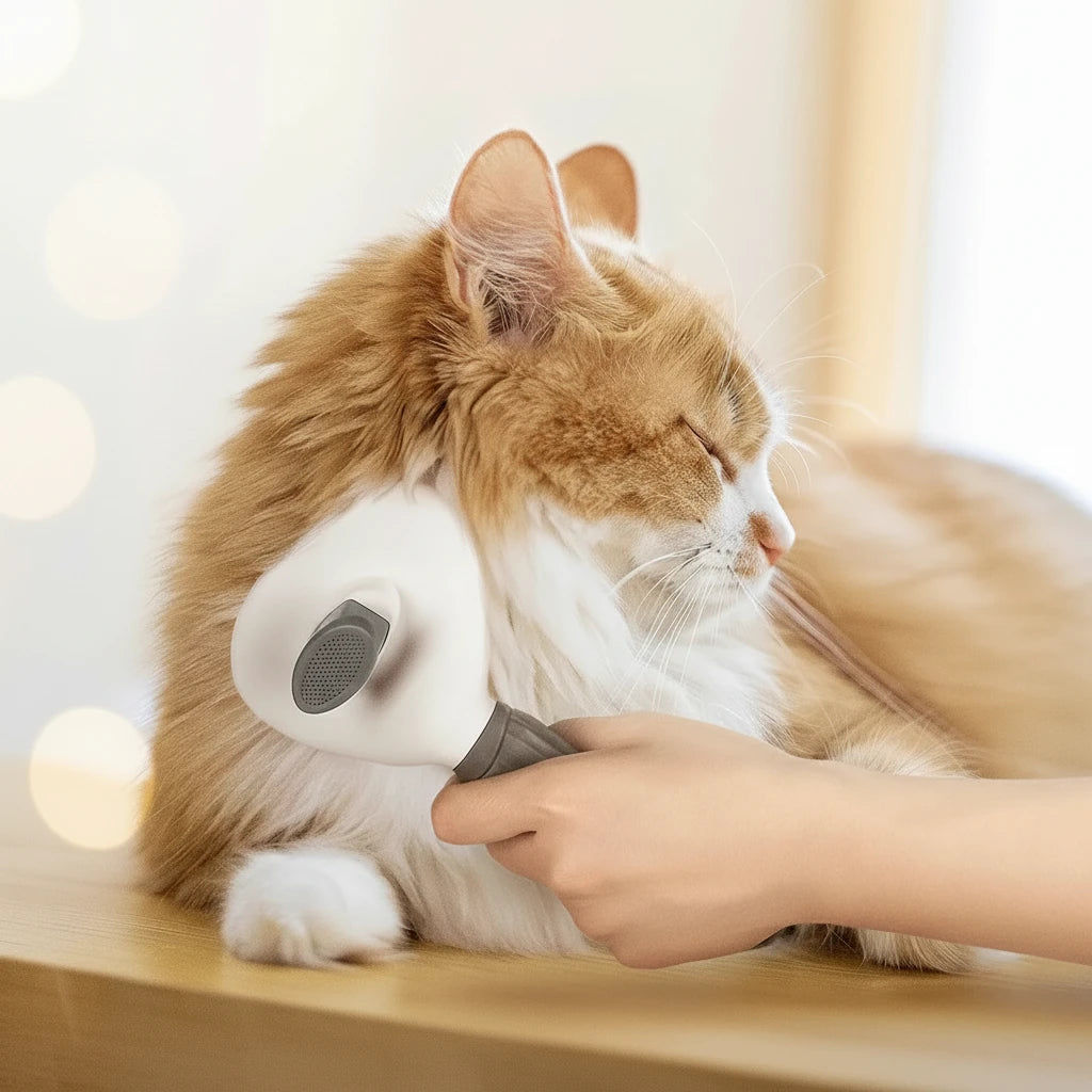 cat grooming brush hair remover